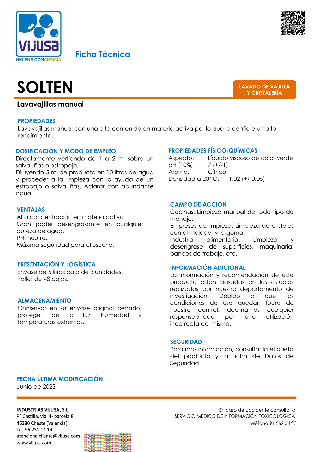 Solten Lavavajillas 5L
