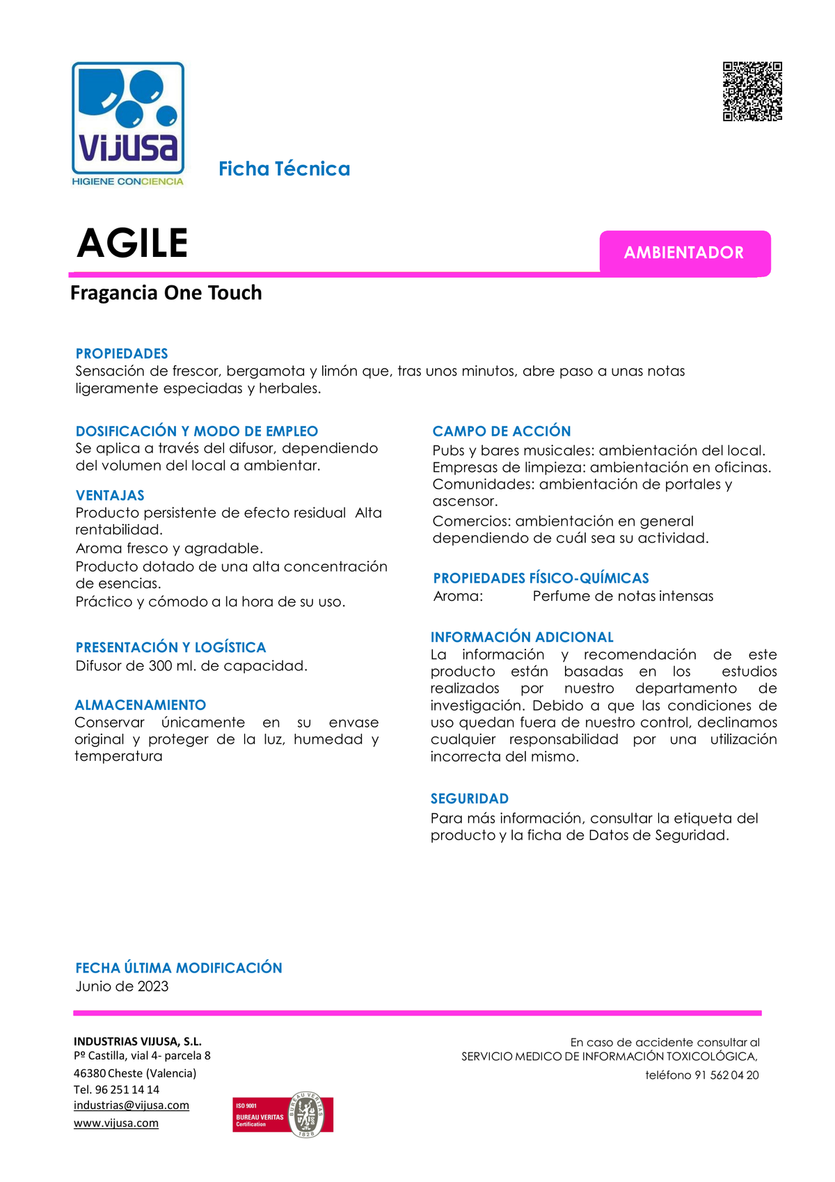 One Touch Agile 300ml