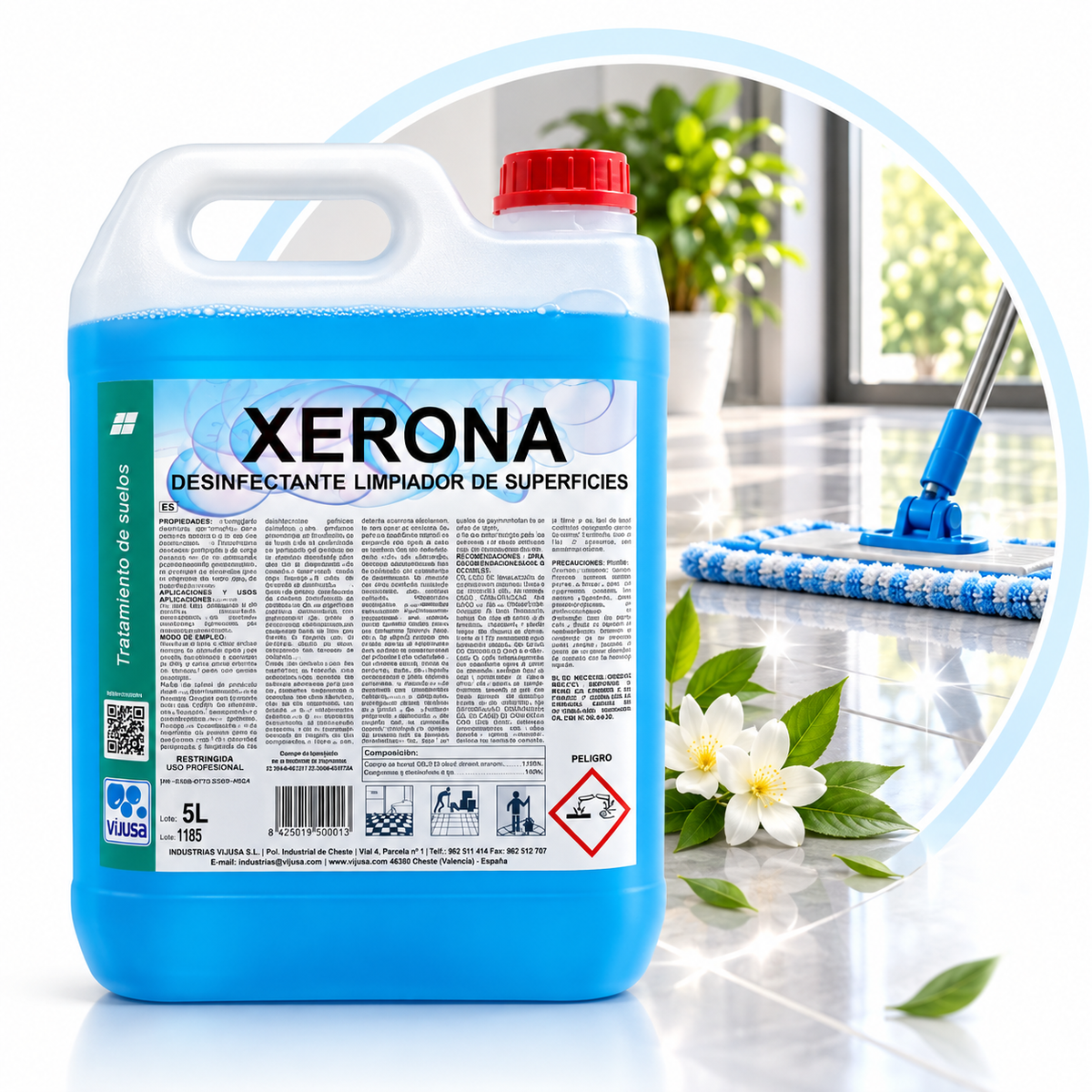 Xerona 5L - Limpiador desinfectante de superficies VIJUSA