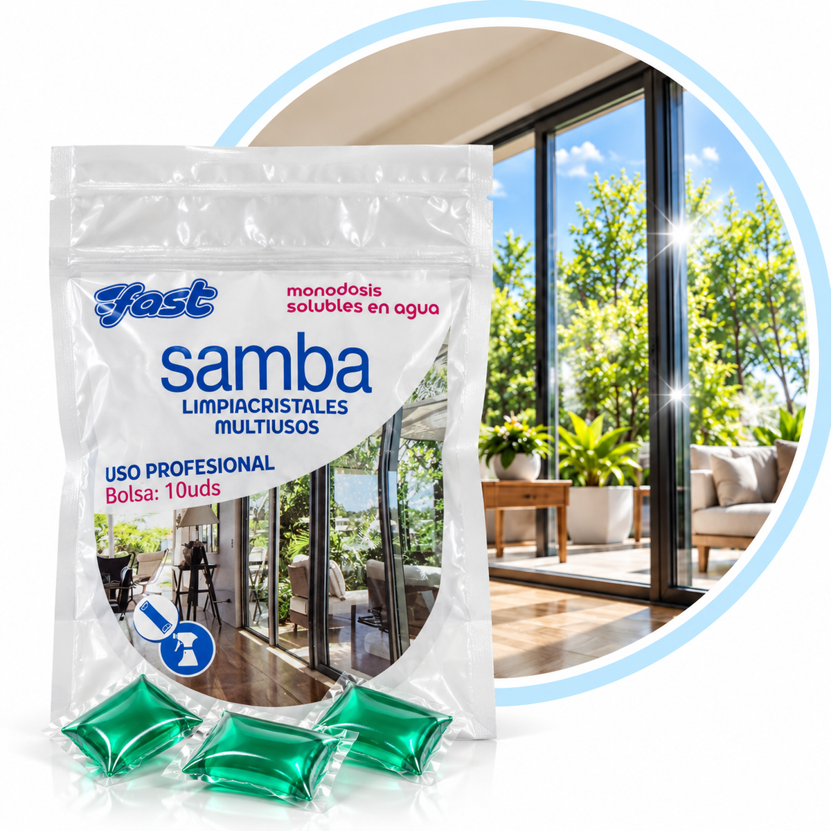 Fast Samba Limpiacristales (Capsulas)