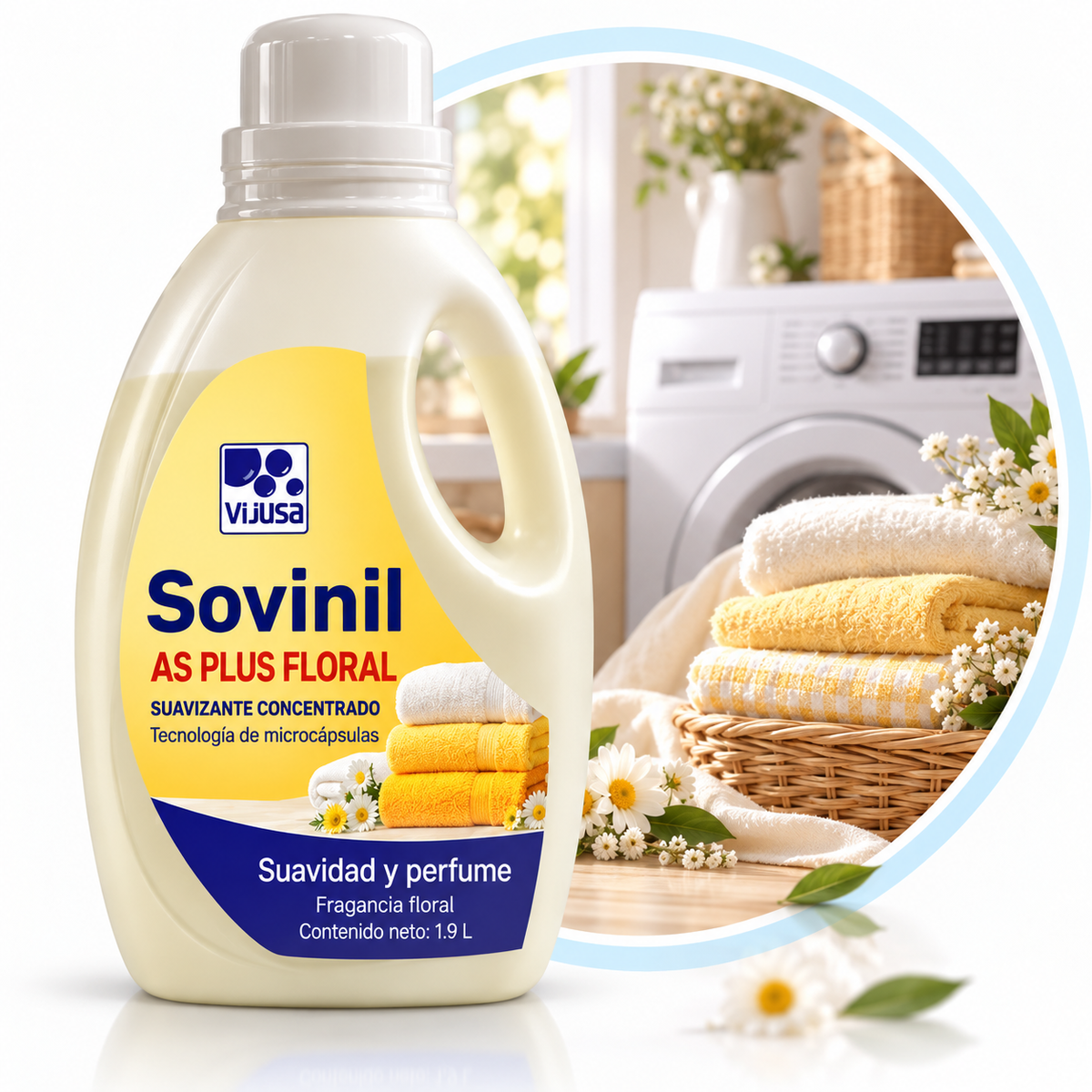 Sovinil AS Plus Floral en lavandería